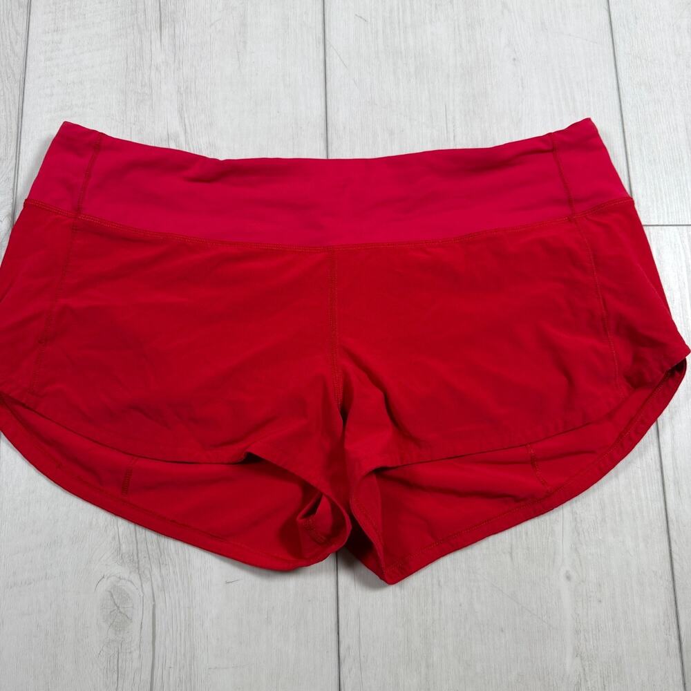 LULULEMON Women's 8 Speed Up Red Low Rise 2.5" Athletic Shorts Running